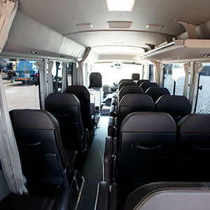 Toyota Coaster Mini bus Interior; back of the seat1